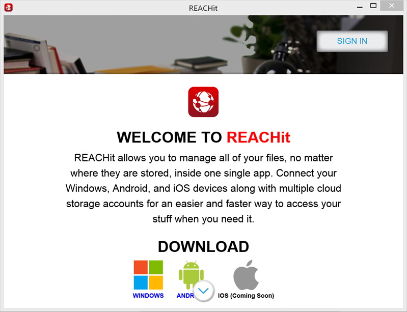 Reachit splash screen. (Image Credit: Jeff Hicks)