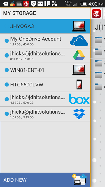 Mobile device interface for ReachIt. (Image Credit: Jeff Hicks)