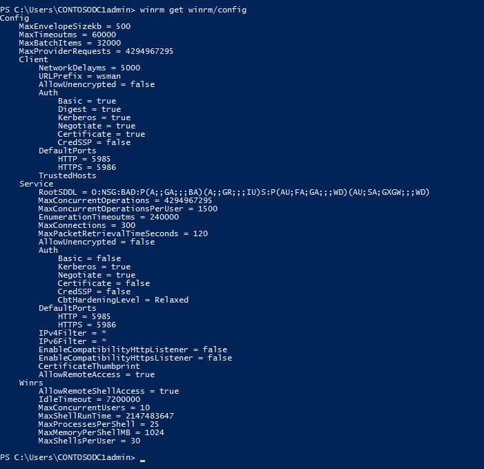 Check the state of WinRM in Windows Server 2012 R2 (Image Credit: Russell Smith)
