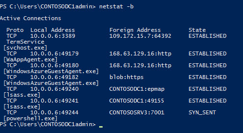 Use netstat.exe to determine the ports and protocols that need to be allowed through Windows Firewall (Image Credit: Russell Smith)