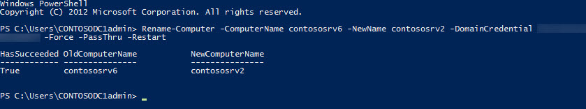 Using PowerShell to rename a remote computer (Image Credit: Russell Smith)