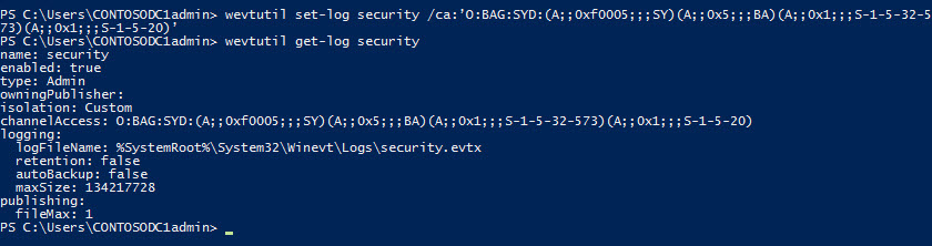 Configure channel access to the Security Event Log on a domain controller (Image Credit: Russell Smith)
