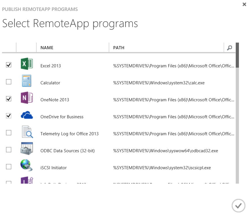 Publishing Start programs in Azure RemoteApp (Image Credit: Aidan Finn)