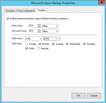 Throttling replication traffic in Azure Site Recovery (Image Credit: Aidan Finn)