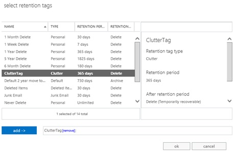 Selecting retention tags. (Image Credit: Theresa Miller)