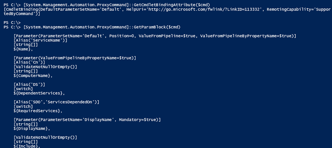 Using the ProxyCommand class to grab individual elements in Windows PowerShell. (Image Credit: Jeff Hicks)