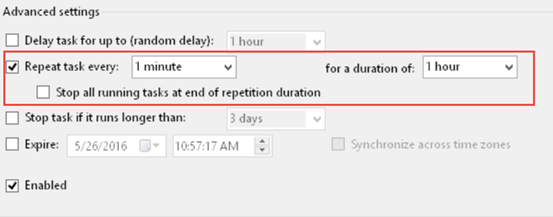 Updated repetition values in Task Scheduler. (Image Credit: Jeff Hicks)