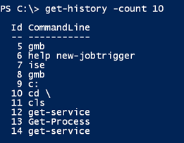 Using the Get-History cmdlet in Windows PowerShell. (Image Credit: Jeff Hicks)