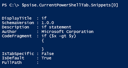 Viewing snippet information in PowerShell. (Image Credit: Jeff Hicks)