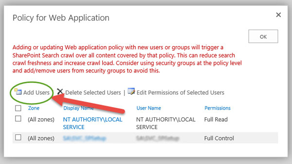 Adding users to a web application in SharePoint. (Image Credit: Michael Simmons)