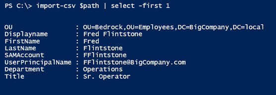 Importing a CSV file with PowerShell. (Image Credit: Jeff Hicks)