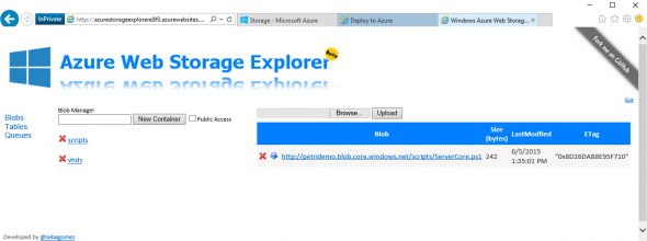 Azure Web Storage Explorer 