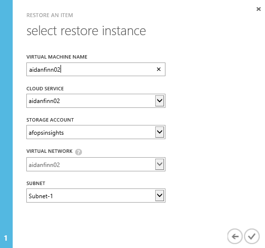 Restoring an Azure VM to a different cloud service (Image Credit: Aidan Finn)