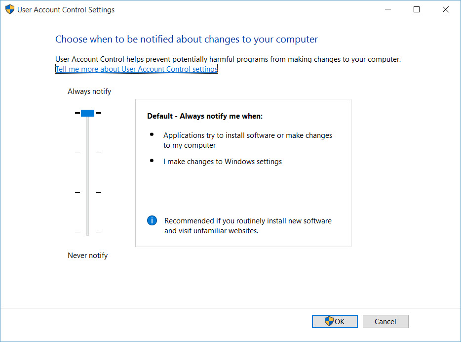 UAC dialog from a standard user account in Windows 10 (Image Credit: Russell Smith)