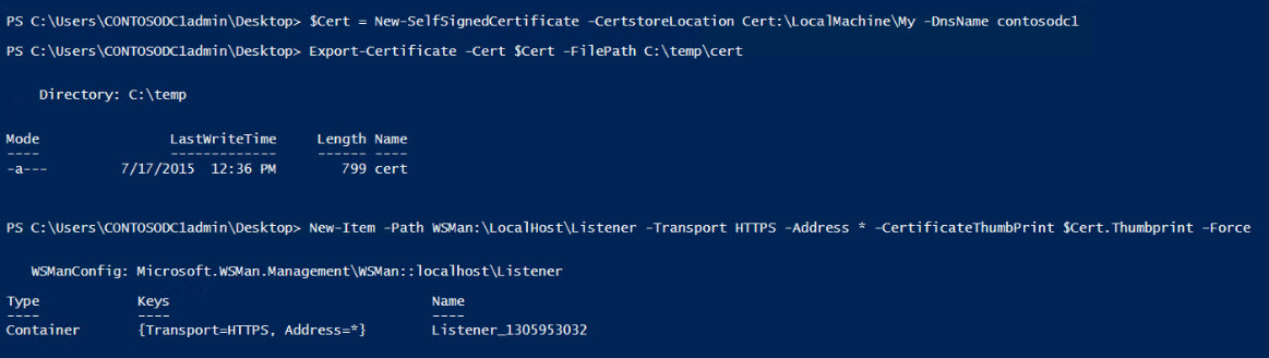 Configure an HTTPS WinRM listener (Image Credit: Russell Smith)