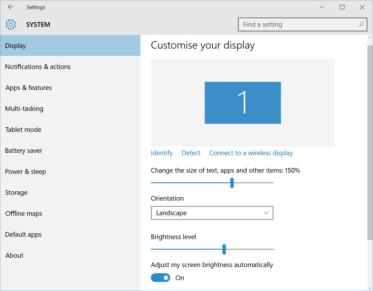 Change DPI settings in Windows 10 (Image Credit: Russell Smith)