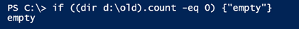 Testing if a folder is empty (Image Credit: Jeff Hicks)
