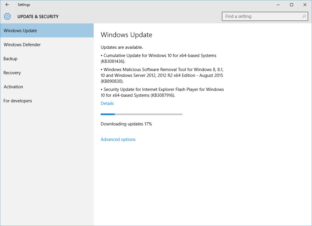 Windows 10 build 10240 cumulative updates (Image Credit: Russell Smith)