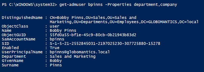 Using an Adaxes cmdlet (Image Credit: Jeff Hicks)