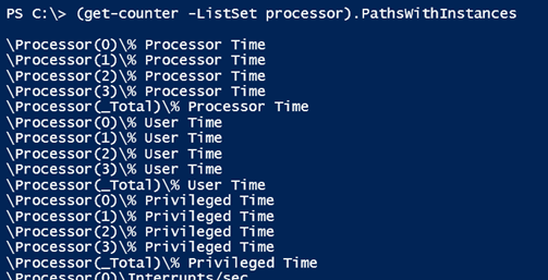  Processor counter paths with instances (Image Credit: Jeff Hicks)