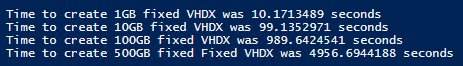 Creating fixed VHDX files on a NTFS-formatted CSV owned by another host (Image Credit: Aidan Finn)