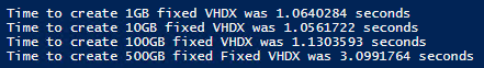 Creating fixed VHDX files on a ReFS-formatted CSV owned by the host [Image credit: Aidan Finn]
