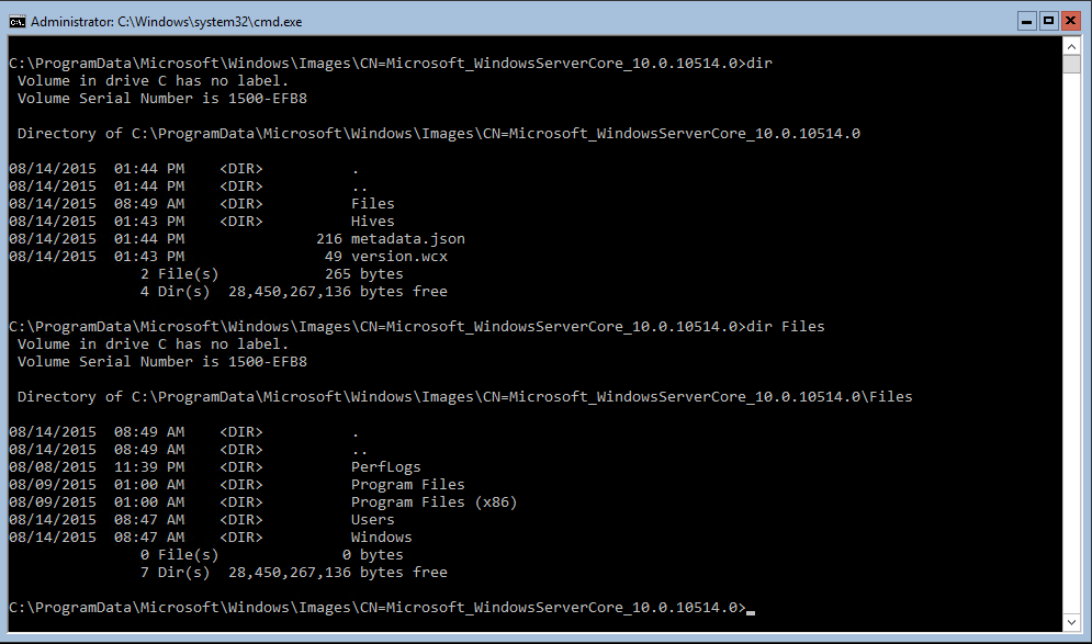 The WindowsServerCore container image (Image Credit: Aidan Finn)