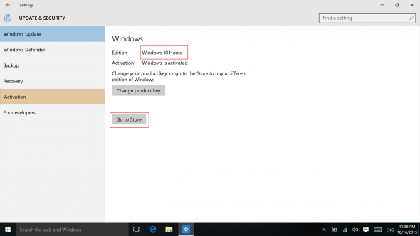 Update and security settings in Windows 10. (Image Credit: Daniel Petri)