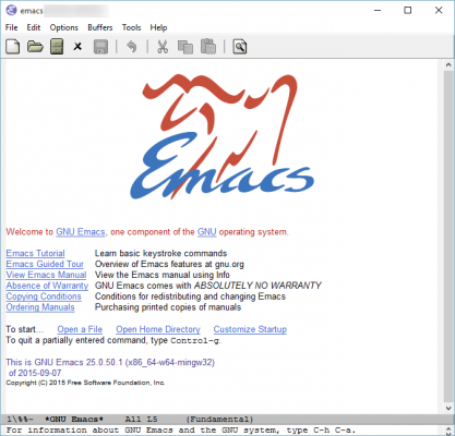 Emacs for Windows. (Image Credit: Daniel Petri)