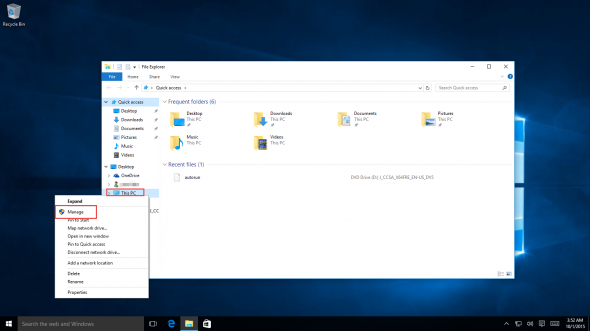 File explorer in Windows 10. (Image Credit: Daniel Petri)