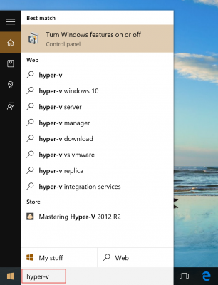 Launching Hyper-V tools from the Windows 10 Start menu. (Image Credit: Daniel Petri)