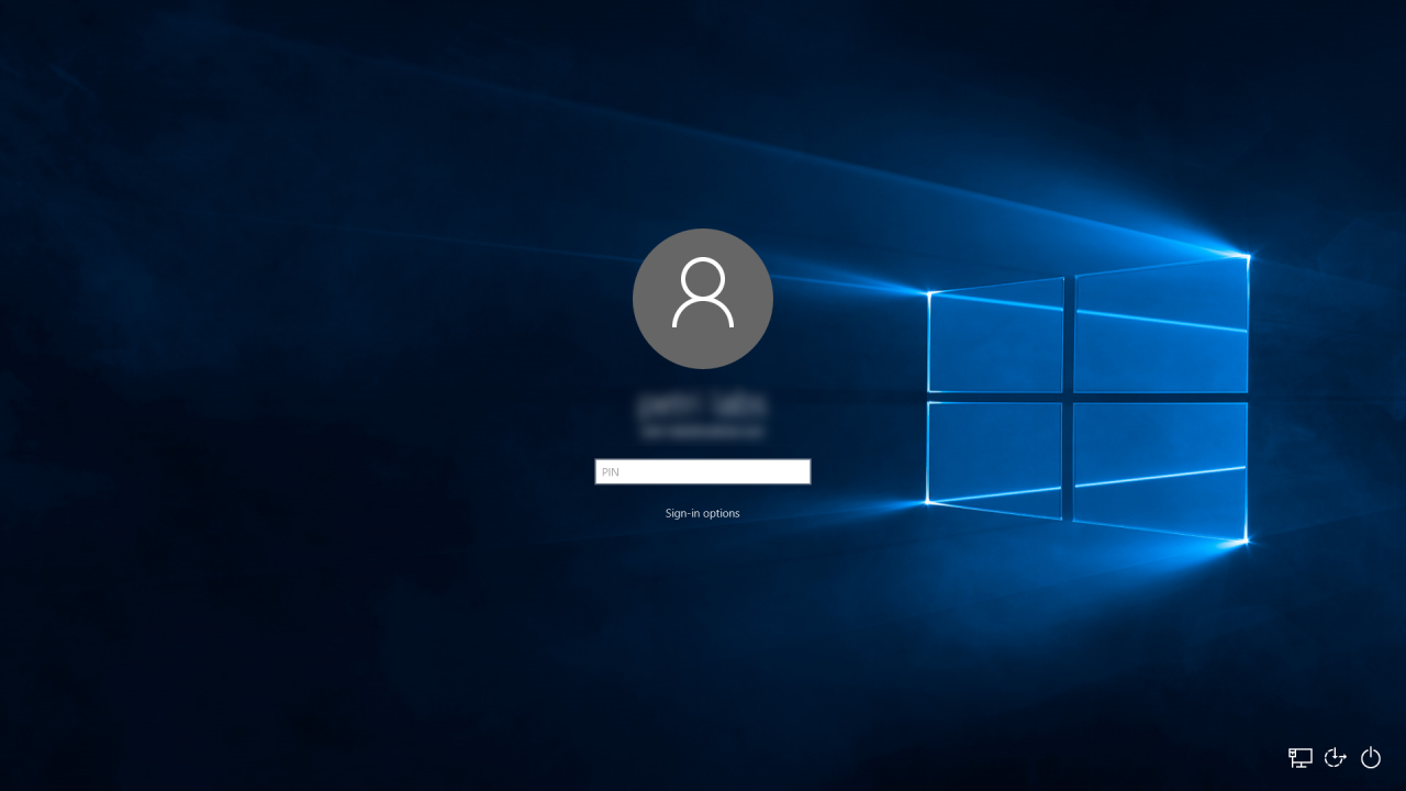 Log on screen with a PIN in Windows 10. (Image Credit: Daniel Petri)