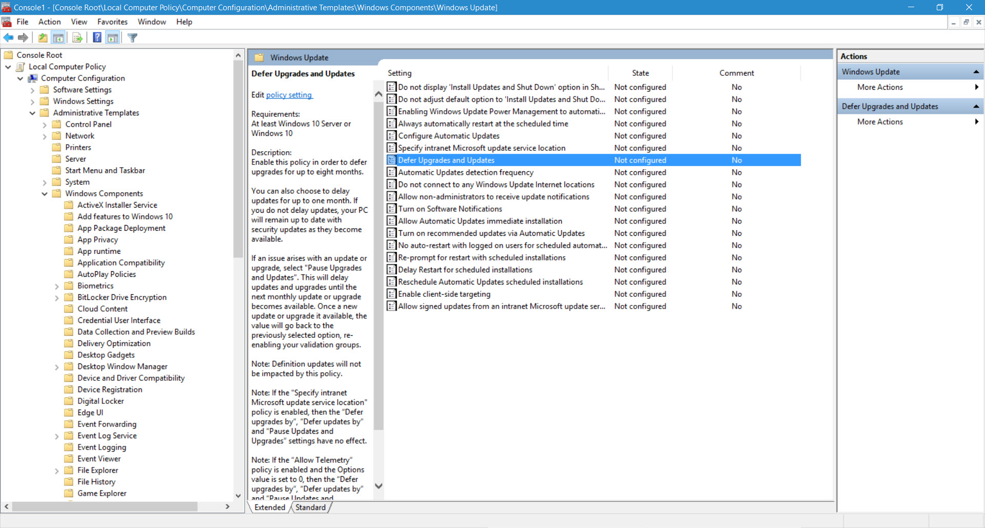 Configuring WSUS using Group Policy Object Editor (Image Credit: Russell Smith)