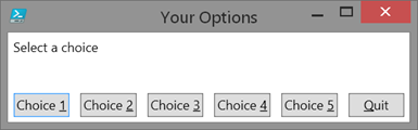 ISE choice prompt
