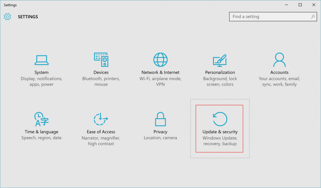 Settings in Windows 10. (Image Credit: Daniel Petri)