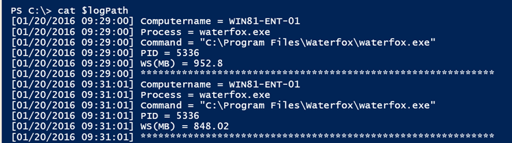 Viewing the triggered event log file (Image Credit: Jeff Hicks)