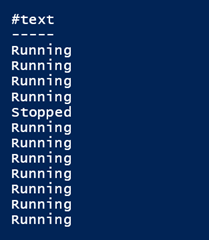 Listing text values