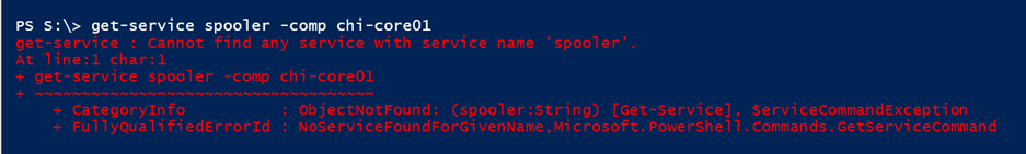 A missing service exception
