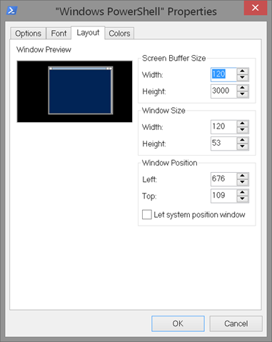 Legacy Layout settings