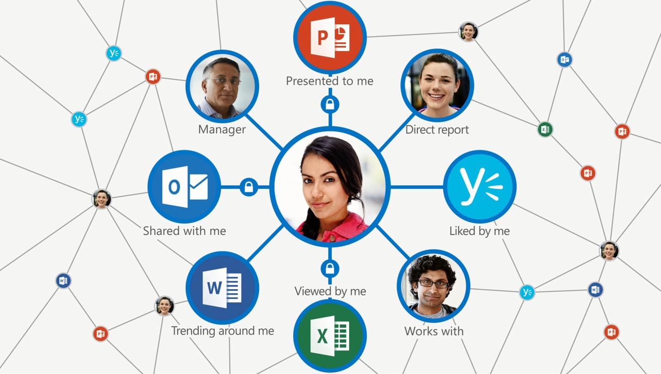 Delve Graph. (Image Credit: Microsoft)