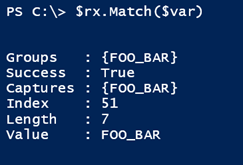 Matching with a regex object