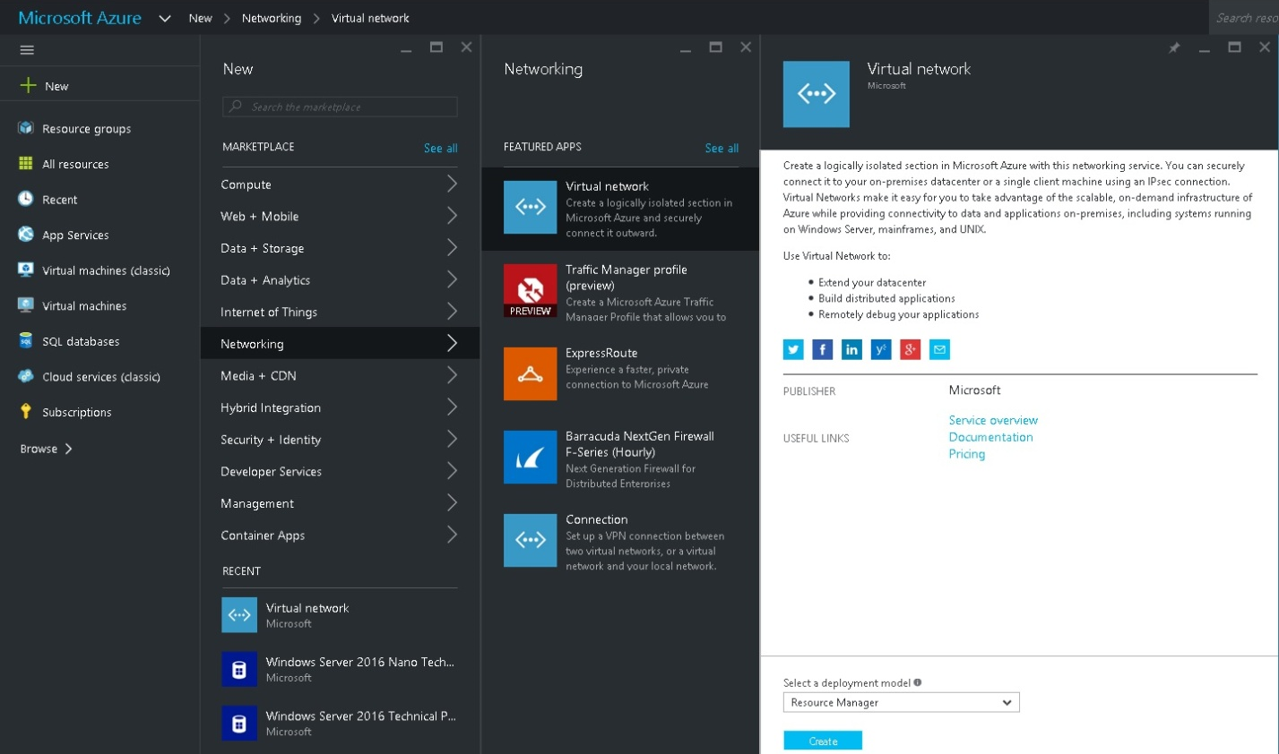 Create a virtual network in the Azure management portal (Image Credit: Russell Smith)