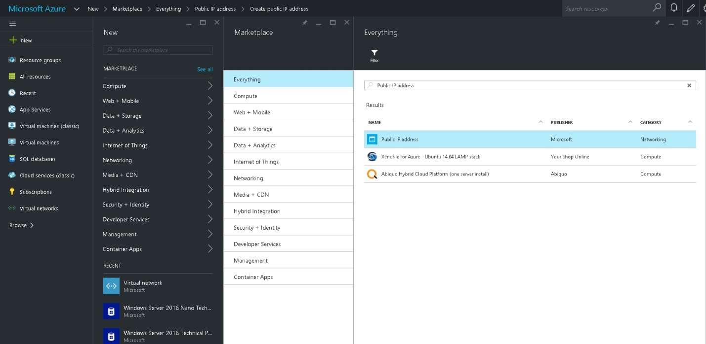 Add a public IP address to the virtual network in the Azure management portal (Image Credit: Russell Smith)