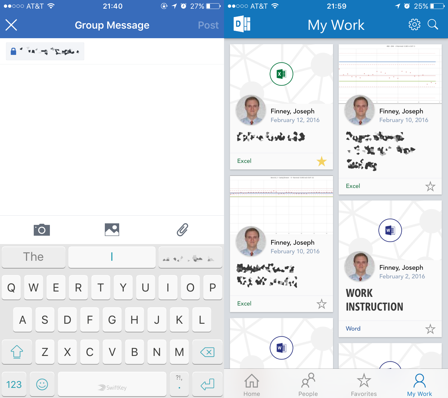 Yammer and Delve on iOS