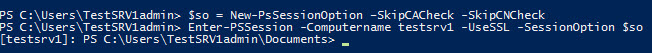 Establish a PowerShell Remoting session over HTTPS (Image Credit: Russell Smith)