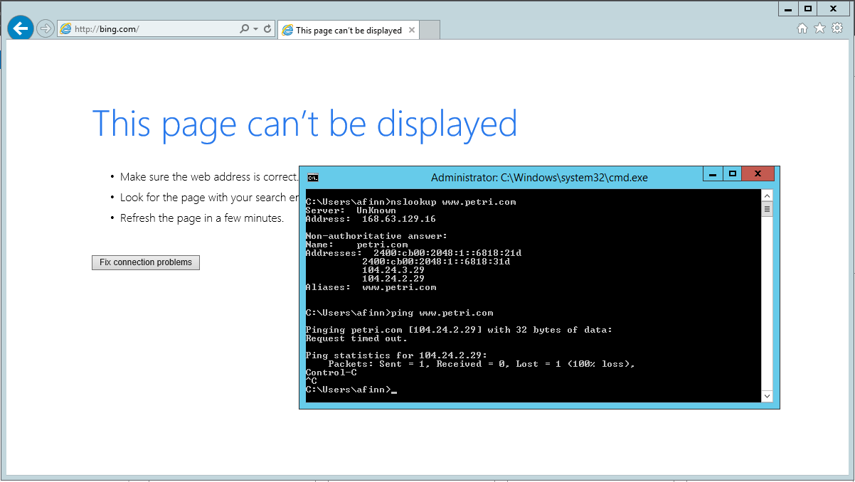 The NSG blocks traffic to the Internet that is sourced from my virtual machines [Image Credit: Aidan Finn]