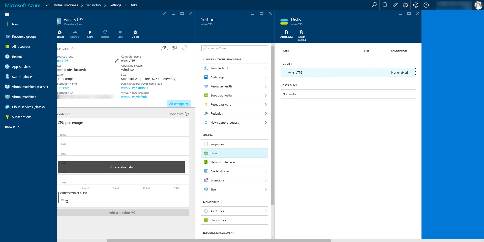 Adding a disk to a VM in Azure (Image Credit: Russell Smith)
