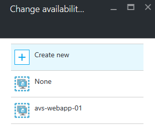 Select an already existing availability set while creating an Azure virtual machine [Image Credit: Aidan Finn]