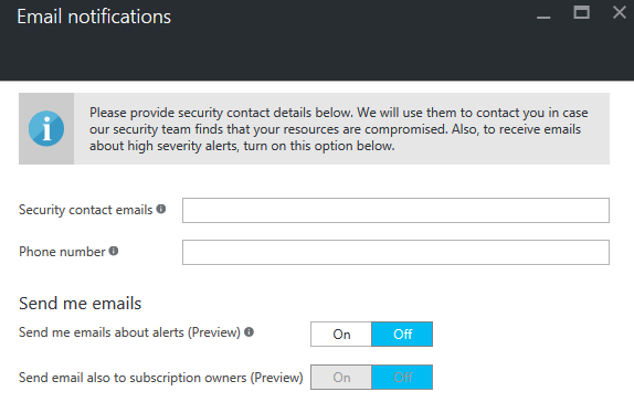 Email alerts from Azure Security Center [Image Credit: Aidan Finn]