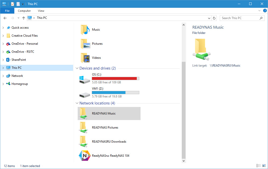 Network locations in Windows 10 File Explorer (Image Credit: Russell Smith) 